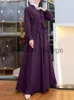 Повседневные платья Zanzea Fashion Mussi Maxi платье Женское длинное рукав Dubai Turkey abaya hijab vestidos rate femme kaftan reffles Исламская одежда X0625