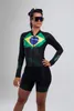 サイクリング服セットアガ女性サイクリング長袖のボディスーツ屋外トライアスロンサイクリングスキンスーツマカキニョ女性レーシングバイクモンキー衣料品
