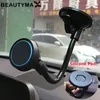 Flexible Long Arm Magnetic Car Phone Holder Silicon Pad Strong Sucker Magnet Phone Stand Holder For Smartphone Car Accessories