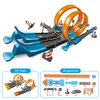 Diecast Model car Stunt Speed Double Car Wheels Model Toys for Kids Racing Track Diy Assembled Rail Kits Family Interactive Boy Children Toy Gift 230621