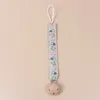 Newborn Pacifier Chain Embroidery Lace Pacifier Holders Clips Anti-drop Tooth Glue Anti-loss Chain Prevent Falling Teether Chains Beech Teaser Kids Toys BC830
