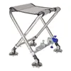 Camp Furniture Adult Mini Fishing Chair Seating Foldable Outdoor Stainless Steel All-terain Light Weight Legs Adjustable Portable Fishing GearHKD230625