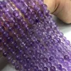 Lösa ädelstenar pärlor lavendel ametist runda 4/6/8/10mm grossist för DIY smycken halsband 36 cm
