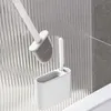 Spazzola per la spazzola da toilette muro appeso con supporto per drenaggio silicone TPR Nylon 2 setole testa per gli strumenti per la pulizia del pavimento Accessori per il bagno