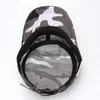 Beanies Men's Retro Camouflage Breathable Adjustable Flat Top Outdoor Hat