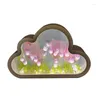 Nachtverlichting Tulp Licht | Cloud Lamp Voor Slaapkamer 2 In 1 LED Bloem Tafel Thuis Spiegel Decoratie Girly Room Decorat
