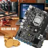 Moderbrädor B75 USB BTC Mining Motherboard CPU Cooling Fan SATA Cable Switch 12 PCIe till GPU LGA1155 DDR3 MSATA ETH Miner