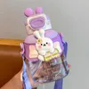 Water Bottles 1 Set Lovely Sippy Cup Large Capacity Juice Food Grade Kids Cute Drink Straw Bottle Widely Applied