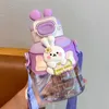 Бутылки с водой 1 набор 700 мл Sippy Cup Lovely Clear Sclearing Speeing Cartoon Cround соломенная бутылка для лета