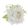 Dekorativa blommor bröllop rose handledsblommor corsage brudtärna silke armband party dans kvinnlig partner pärla