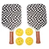Squash rackets kolfiber pickleball paddlar uppsättning av 2 racketer och 4 bollar för utomhus Sandbeach Sports 230621