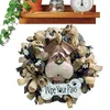 Fiori decorativi Cucciolo Ghirlanda-cane Amanti Regalo Testa di cane Ghirlanda Puntelli primaverili Decorazione domestica Ciondolo Festival