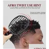 Hair Brushes 2 In 1 Dirty Braid Comb Afro Twist African Mens Hairdressing Professional Wave Curly Brush 10Pcs Drop Delivery Products Dhega