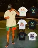 최고 디자이너 Rhude Mens T Shirts 여름 패션 디자이너 Tshirts 스트리트 캐주얼 짧은 슬리브 비치 스타일 티 코튼 프린팅 셔츠