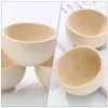 Dinnerware Sets Small Wooden Bowl Mini Cutlery Craft Material DIY Supplies Simulated Kitchen Toys Bowls