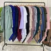 Roupas Étnicas Moda Feminina Dubai Turquia Turbante Muçulmano Khimar Babados de Três Camadas Hijabs Mulheres Árabes Xales Islâmicos Cachecóis Vestuário de Oração