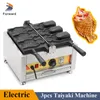 Commercial 110V 220V Taiyaki Fish-Shaped Waffle Maker Open Mouth Taiyaki Ice Cream Machine Fish Cone Baker