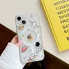 wholesael free DHL Cartoom Outer Space Astronaut Print Transparent Magnetic Wireless Charging Case For iPhone 14 Plus 13 Pro 12 11 14 Pro max Cover