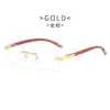 Vente en gros de lunettes de soleil New Fashion Small Box Original Leg Lunettes de soleil pour monture de lunettes en bois pour hommes