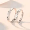 Anelli a grappolo Anello amante della moda Argento sterling 925 puro per donna Uomo Montagna Mare Sole Luna Coppia Festa di nozze