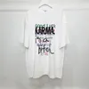 T-shirt da uomo 23ss Summer White T-shirt Uomo Donna 1: 1 Good Luck Letter Stampa Logo Top Tees Moda Casual Manica corta