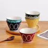 Bowls Household Retro Nordic Ceramic Rice Creative 5-inch Tall Lamian Noodles Dessert Ramen Hat Trumpet Bowl Tableware