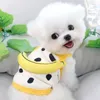 犬のアパレル夏の薄いスタイルペットバナナスリングかわいい犬の服クールなベスト子犬ソフトフルーツ服ペット用品