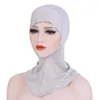Foulards Femmes Musulmanes Underscarf Bonnet Stretchy Cross Inner Hijab Turban Caps Femme Islamique Head Wrap Cap Bandeau Turbante Mujer