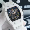 Richard's Mille Watches Mens Movement Diamond Luxury Rm17-01 Hollow Tourbillon Designer Fr0k New High-end Quality Iced Out Montre Wrist Watch 10p