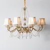 Hanglampen Goud Licht Kroonluchter Vintage Kristal Ijzer E27 Decoratieve Items Voor Thuis Luminaria De Mesa