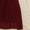 Юбки винтажная винная красная юбка-вельветовые юбки женщины осень зимняя нерегулярная женщина с высокой талией с высокой талией длинная плиссирована