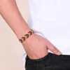 Очарование браслетов ручной работы с тканой ЛГБТ -радужной веревкой для пары гордости гей -женщины, мужчина, петля, струнный ремешок, любитель дружбы, подарки ювелирные изделия