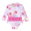 Honeyzone Badpak Babi Meisje Baby Kind UV Bescherming Badmode Pasgeboren Baby Bad Zwempak Peuter Strandkleding L230625