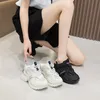 Zomer Dikke Zool Half Slippers 2023 Nieuwe High Rise Hollow Out Veelzijdige Ademende Casual Vader Sandalen Vrouwelijke Hoogte Toenemende schoenen