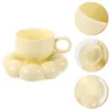 Ensembles de vaisselle tasse de tournesol soucoupe tasse à eau rétro café en céramique lait exquis tasses à expresso décoratives style américain personnalisé