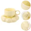 Geschirr-Sets, Sonnenblumen-Tasse, Untertasse, Retro-Wasserbecher, Keramik, Kaffee, exquisite Milch, dekorative Espressotassen, personalisierter amerikanischer Stil