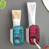 Ny automatisk tandkräm dispenser badrumstillbehör väggmontering lat tandkräm pressare tandborste hållare