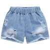 Shorts Summer Fashion Girls Soft Denim Pocket Short Jeans Pants Baby Casual Trousers Kids Children's Clothing For 2-12 230625