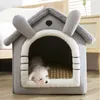 kennels pens Foldable Dog House Kennel Bed Mat For Small Medium Dogs Cats Winter Warm Cat bed Nest Pet Products Basket Pets Puppy Cave Sofa 230625