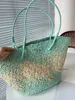 52 cm grand sac fourre-tout couleur paille sac de plage sac à bandoulière sac à provisions panier sacs à main concepteur femmes tisser sacs à main sac à main grande capacité crochet plage fourre-tout pochette 2442