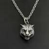 2023 Gujia 925 collar de tigre viejo de plata personalizado cabeza de animal del zodiaco piezas colgantes para hombres y mujeres