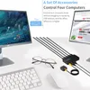 Ingångar 4 utgångar KVM Switch USB2.0 Hub -adapter för PC Laptop Printer Keyboard Mouse USB -enheter PERIPHERAL SWITCER