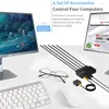 Входы 4 выходы KVM переключатель USB2.0 Адаптер концентратора для ПК.