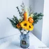 Fleurs séchées Rose naturelle savon artificiel Bouquet de tournesol cadeau saint valentin anniversaire mariage décor à la maison fleur Flores