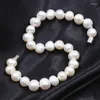 Charm Bracelets Charms Bracelet For Women Natural Freshwater Pearl & Bangle Magnet Clasp White Pearls Beads Wrist Jewelry 7.5inch A759 Melv2