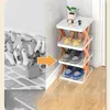 Three-Layer Shoe Rack Multi Layer Shoes Storage Organizer Removable Space Saving Shoe Shelf Plastic Shoes Cabinets Home Supplies