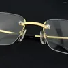 Güneş gözlüğü çerçeveleri çerçevesiz kare gözlükler çerçeve erkekler retro marka gözlükler kadın miyopi bilgisayar gösteri vintage tasarımcı inek ct-280089