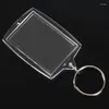 Krokar 50st transparent tom insida PO Bildram Key Ring Split KeyChain