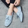 Nuovi uomini di arrivo scarpe in pelle scamosciata primavera estate mocassini con nappe comodi appartamenti slip traspirante su scarpe casual di lusso