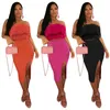 Vrouwen Trainingspakken Sexy Veer Kwastje Tweedelige Jurk Set Vrouwen Uit De Schouder Korte Corset Top En Ruches Slit midi Rokken Nighclub